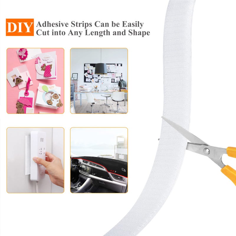 Zhaman 1 Inch x 29.5 Ft Sticky Back Strips  Heavy Duty Self Adhesive Mounting Tapes with Strong Industrial Strength  Classroom Must Have Teacher Supplies for Handmade Craft Art and Couch - Image 4